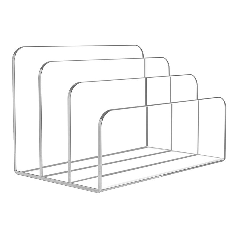 Clear Acrylic Book Stand Holder - Voltvibe-3 ช่อง ที่เก็บเอกสารอะคริลิกใส ที่คั่นหนังสืออะคริลิกใส ที่วางหนังสือ ที่จัดระเบียบโต๊ะ