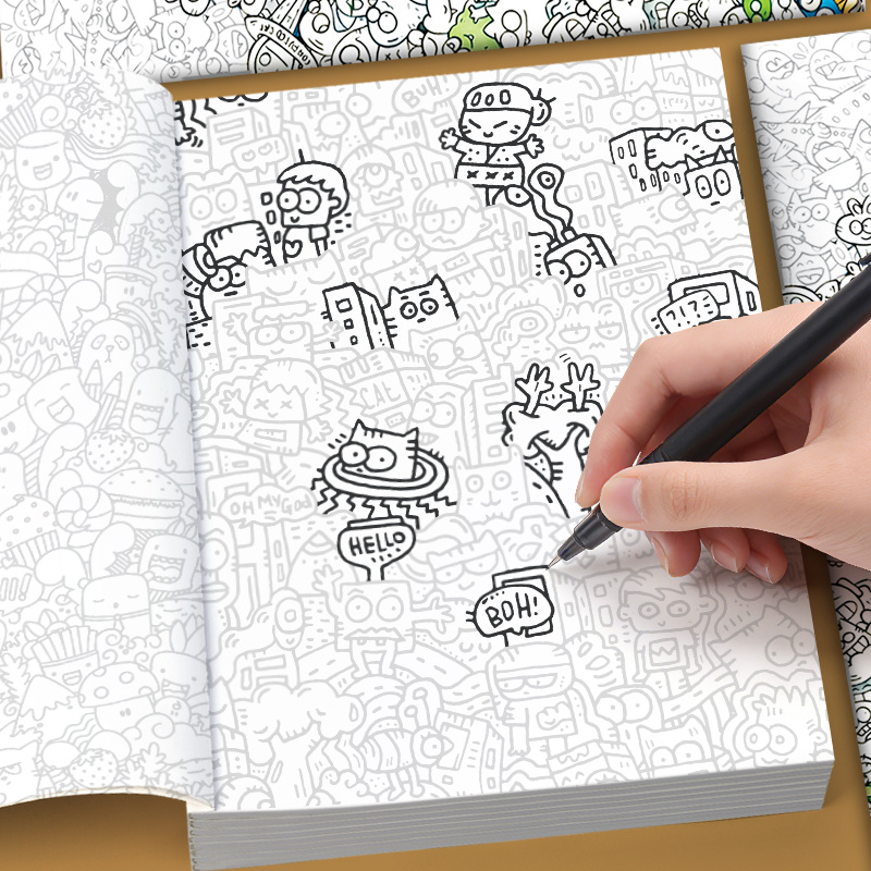 สมุดระบายสีลายเส้นคลายเครียดสำ - Adult Coloring Book Stress Relief บทวิจารณ์และราคา