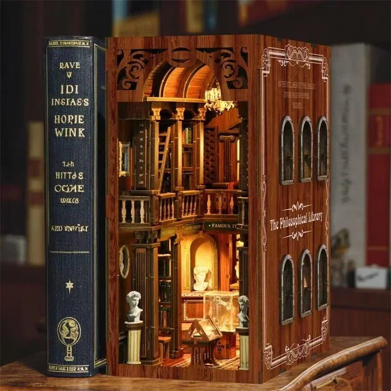 ชั้นวางหนังสือสไตล์วิทยาศาสตร์ - Diy Wooden Book Nook Kit Shelf Insert บทวิจารณ์และราคา
