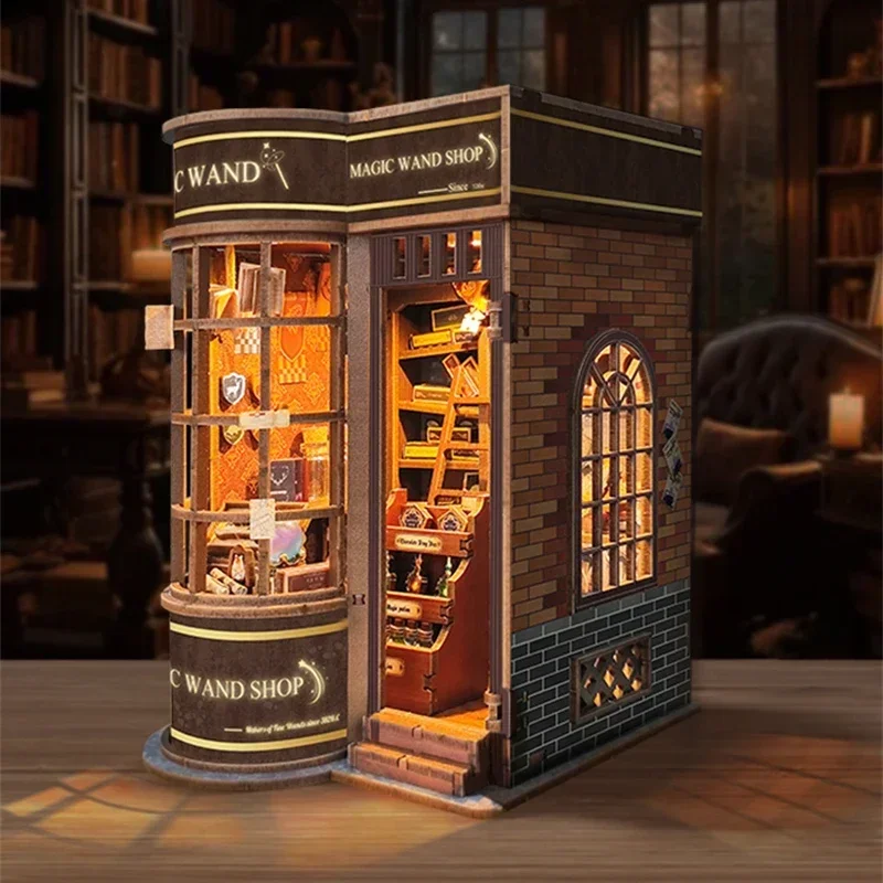 ชุดโมเดลไม้จิ๋ว DIY ร้านไม้กาย - Diy Wooden Book Nook Kit Shelf Insert บทวิจารณ์และราคา