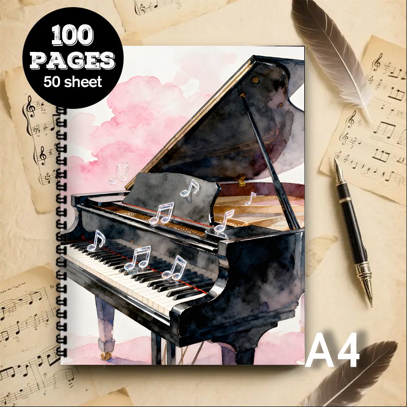 ขนาด A4, สมุดโน้ตดนตรี, สมุดโน - Blank Sheet Music Notebook บทวิจารณ์และราคา