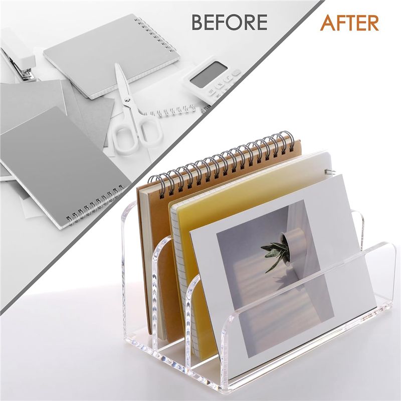 Voltvibe-3 ช่อง ที่เก็บเอกสารอ - Clear Acrylic Book Stand Holder บทวิจารณ์และราคา